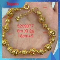 Lắc tay châu bi mạ vàng nữ tăng đưa thoải mái thêm 5 cm L5209077