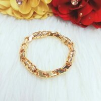 Lắc Tay Công Hàn Quốc Ống Rồng Tròn Đồng Đỏ Màu Vàng Miền Tây 750