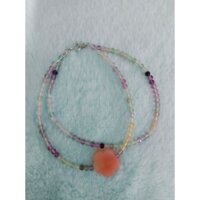 Lắc tay đá flourite tự nhiên.