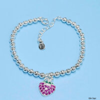 lắc tay dâu tây hạt bi sang chảnh , đủ cỡ cho bé - tân bạc