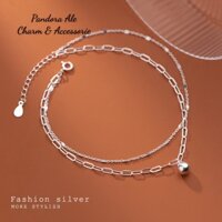 LẮC TAY DÂY ĐÔI XÍCH NHỎ LỤC LẠC TREO BẠC S925 CAO CẤP