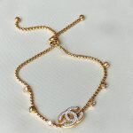 Lắc Tay Dây Rút Chanel Đính Đá Titan Ko Han Rỉ TT 3735