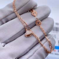 Lắc Tay Diva Vàng Italy 18K (AU750) Màu Vàng Hồng, Đính Kim Cương Tự Nhiên - LE'Diamond