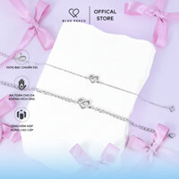 Lắc Tay Đôi Bạc Blue Peach LTD Tim LTD044
