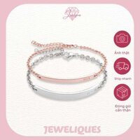Lắc tay đôi bạc Jeweliques – Khắc tên theo yêu cầu
