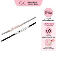 Lắc Tay Đôi Bạc Mix Vải Canvas DREAMSILVER Te Quiero Freesize Dành Cho Cặp Đôi LTD011