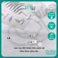 Lắc tay đôi bạc ta cho nam nữ DCJ-LDKT02, làm theo yêu cầu - Lưu trữ kỷ niệm trong tình yêu- Phụ Kiện