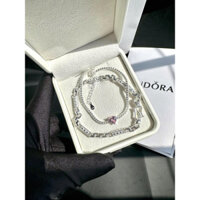 Lắc tay đôi bạc thật lắc tay full đá tay nữ nam dày dặn