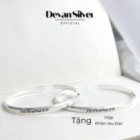 Lắc tay đôi cuff, vòng tay đôi cuff nam nữ chất liệu bạc thật (giá 1 chiếc), vòng tay đôi Devan