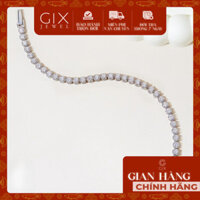 Lắc tay full đá tennis bạc mạ vàng 18k cho nam nữ đính kim cương cao cấp Gix Jewel