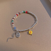 Lắc Tay Hạt Cườm Charm Hoa Cúc