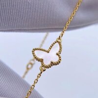 Lắc Tay Hồ Điệp Trắng Mini - Vàng Italy 18K (AU750) - LE'Diamond