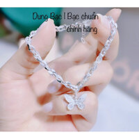 lắc tay hồ điệp xinh xắn sang đẹp , lắc tay bạc nữ Dung Bạc