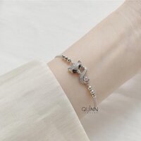 Lắc tay hồ ly đính đá, lắc tay bạc 925 hồ ly may mắn Quinn Jewelry