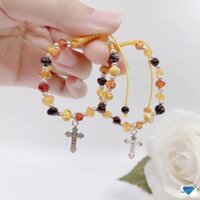 LẮC TAY HỔ PHÁCH KÈM BI MẶT THÁNH GIÁ BẠC TA- VÒNG TAY TRẺ CON