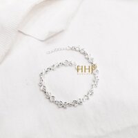 Lắc tay họa tiết cánh bướm phay xước - HHJ - Bạc S95
