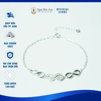 Lắc Tay Infinity NNZ Bạc Ý 925 Gắn Charm Vô Cực Đá CZ Thanh Lịch Trẻ Trung Khóa Gài Dễ Đeo Cho Nữ
