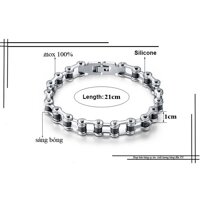 LẮC TAY INOX NAM KIỂU DÂY XÍCH XE CỰC ĐỘC QC076