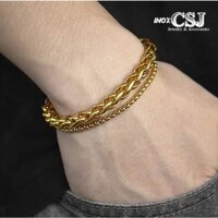 LẮC TAY INOX NAM MẠ VÀNG LN133