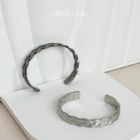 Lắc tay khắc số thiên thần 1341 thép Titan SILVER CHIC LT25