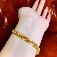 Lắc tay khoen lật - lắc xích nam nữ thiết kế thời trang nước xi cao cấp bền màu