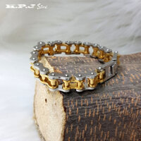 Lắc tay kiểu sên trắng vàng bảng 11mm.
