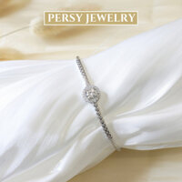 Lắc tay kim cương mạ vàng trắng Moissanite 5 ly kiểm định GRA, vẻ đẹp phong cách PERSY H105