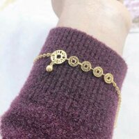 LẮC TAY KIM TIỀN BẠC 5 ĐỒNG XU XI VÀNG