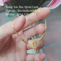 Lắc Tay Kim Tiền bạc xi vàng LTNU130