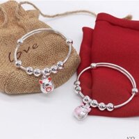 #lắc tay lắc chân bạc hình heo con. Heo kỷ hợi 2019 nhiều mẫu