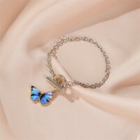 Lắc tay  Lắc tay nữ hình cánh bướm xinh XBL45 - Bảo Ngọc Jewelry - Đậm