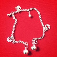 Lắc tay lục lặc len ken bạc xịn 925 italya