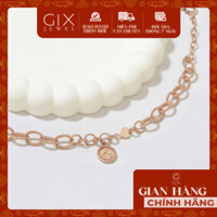 Lắc tay mắc xích nam nữ bạc 925 mạ vàng 18k Gix Jewel mix charm hình mặt cười