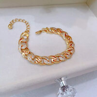 Lắc tay mắc xích xoàn siêu đẹp mạ vàng 18k KAMI trang sức sỉ