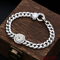 Lắc tay nam bạc Thái Lục Tự Đại Minh Chân Ngôn