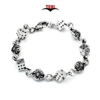 Lắc tay nam Chrome Heart Xúc Xắc Xí Ngầu bạc s925 - Trang sức Phụ kiện cá tính táo bạo