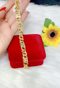 Lắc tay nam chữ X đẳng cấp mạ vàng 24k EKPM123