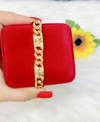 Lắc tay nam chữ X mạ vàng 18k cao cấp EKP90G