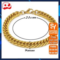 Lắc tay nam đẹp rẻ inox cao cấp thời trang titan thép không gỉ kiểu lặc kép  trangsucanbinh màu mạ vàng PTLTNA122