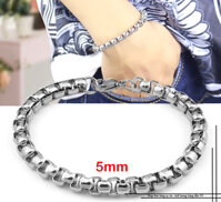 Lắc tay nam inox cao cấp kiểu bông dừa 5mm sáng đẹp, không đen, thể hiện đẳng cấp phái mạnh - 20cm