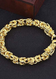 Lắc tay nam mạ vàng 24k đầu rồng LT1