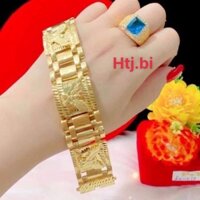 lắc tay nam mạ vàng bản to hình chim đại bàng màu vàng sáng bóng y như thât htj