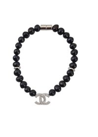 Lắc tay nam ngọc trai đen chữ x