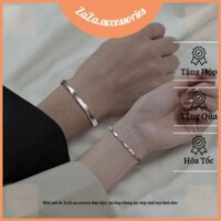 Lắc Tay Nam nữ Bạc S925 - Vòng Tay Bạc Ý Nam Nữ Cuff Sóng Sang Trọng, Thanh lịch Zaza accessories