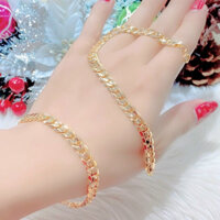 Lắc Tay Nam Nữ Đính Đá Mạ Vàng 18k Tubi Cony - Khoen Lật