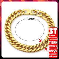 Lắc tay nam nữ kiểu lặc đôi titan cao cấp rẻ khóa bộ cao cấp titan trangsucpt cỡ 10mm mạ vàng PTLTNA16