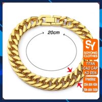 Lắc tay nam nữ kiểu lặc đôi titan cao cấp rẻ đẹp khóa bộ cao cấp titan thép không gỉ trangsucpt cỡ 10mm mạ vàng PTLTNA16