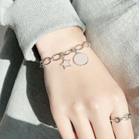 Lắc tay nam nữ xích charm ngôi sao may mắn
