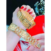 Lắc tay nam rồng dát vàng 18 mẫu mới về - Mạ vàng,20cm