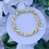 Lắc Tay Nam Rồng Tròn Khoá Hộp Mạ Vàng 18k Có Ký Hiệu Bền Đẹp, Sang Trọng, Mạnh Mẽ